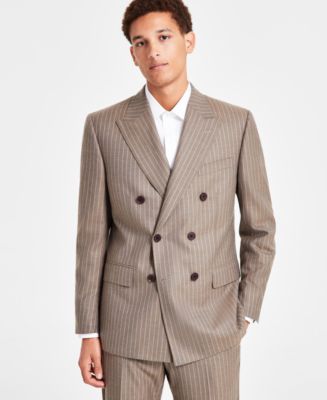 Brooks Brothers Men's Classic-Fit Wool Blend Double-Breasted Suit