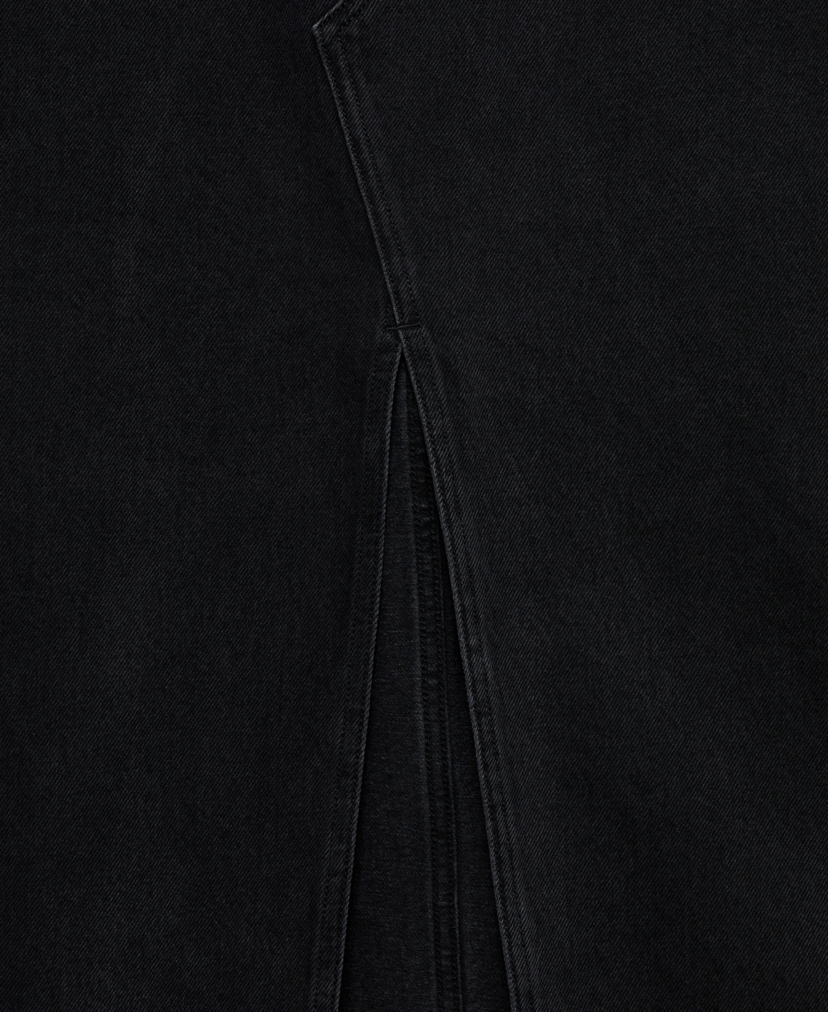 Mango Women's Denim Midi-skirt In Black Denim