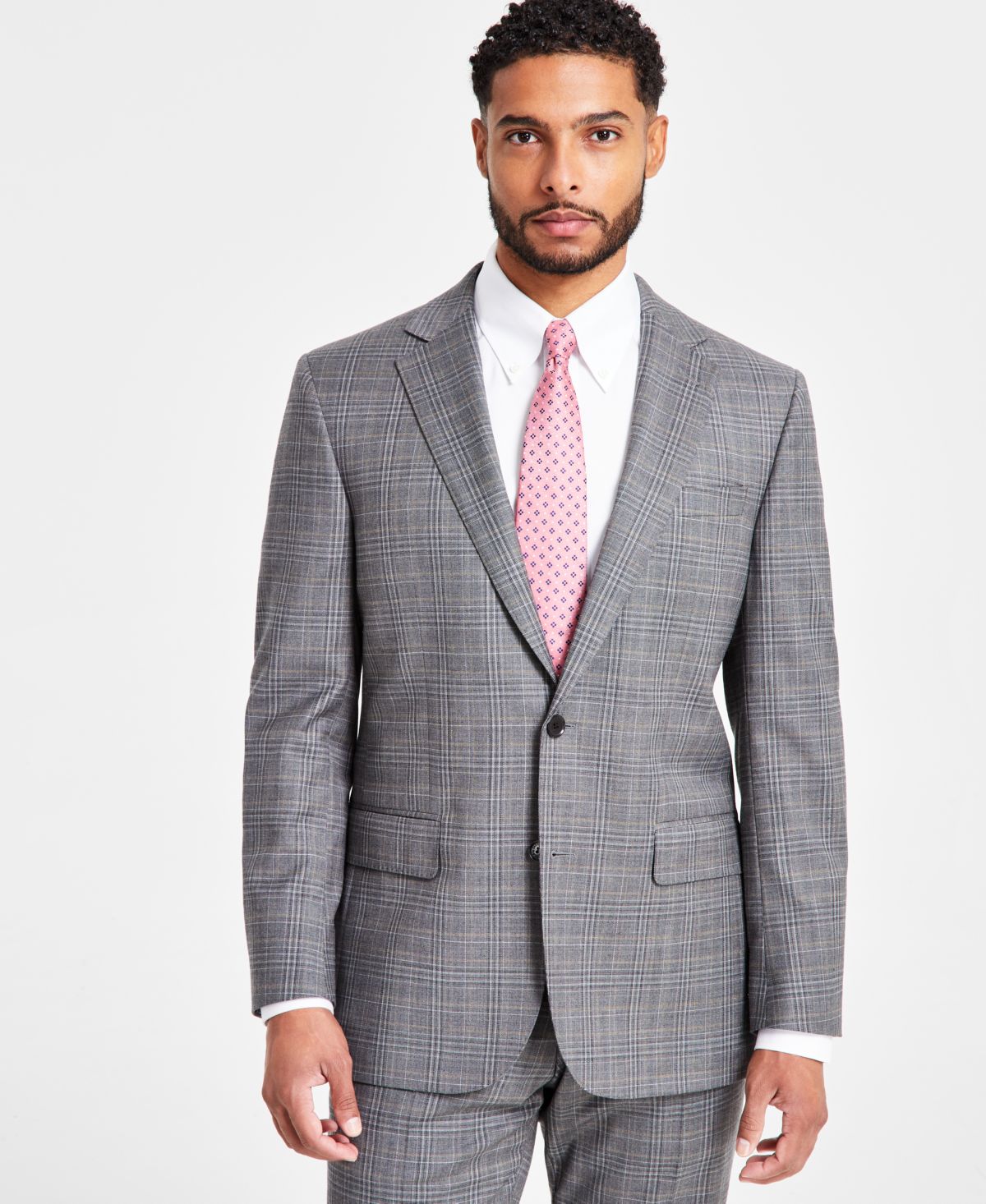 Мужской костюм классического покроя из смесовой шерсти с отделяющим пиджаком