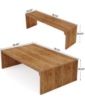 13FT Conference Table, Large Rectangle Conference Room Table, Long Meeting Seminar Table Business Tables for 10-14 People (Two Tables)