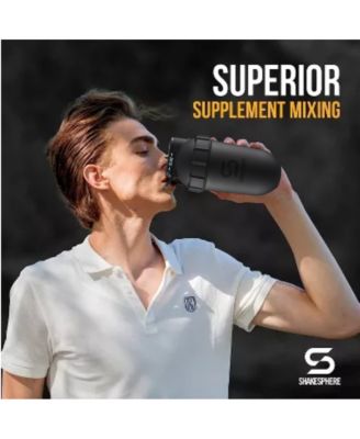 Tumbler: Protein Shaker Bottle and Smoothie Cup, 24 oz - Bladeless Blender Cup Purees Raw Fruit with No Blending Ball - Drink Powder Mix Shake Mixer for Pre Workout, Gym - Cyan Blue