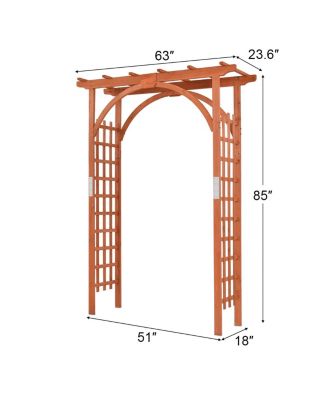 SKONYON Garden Archway Arch Lattice Trellis Pergola for Climbing Plants and Outdoor Wedding Bridal Decor