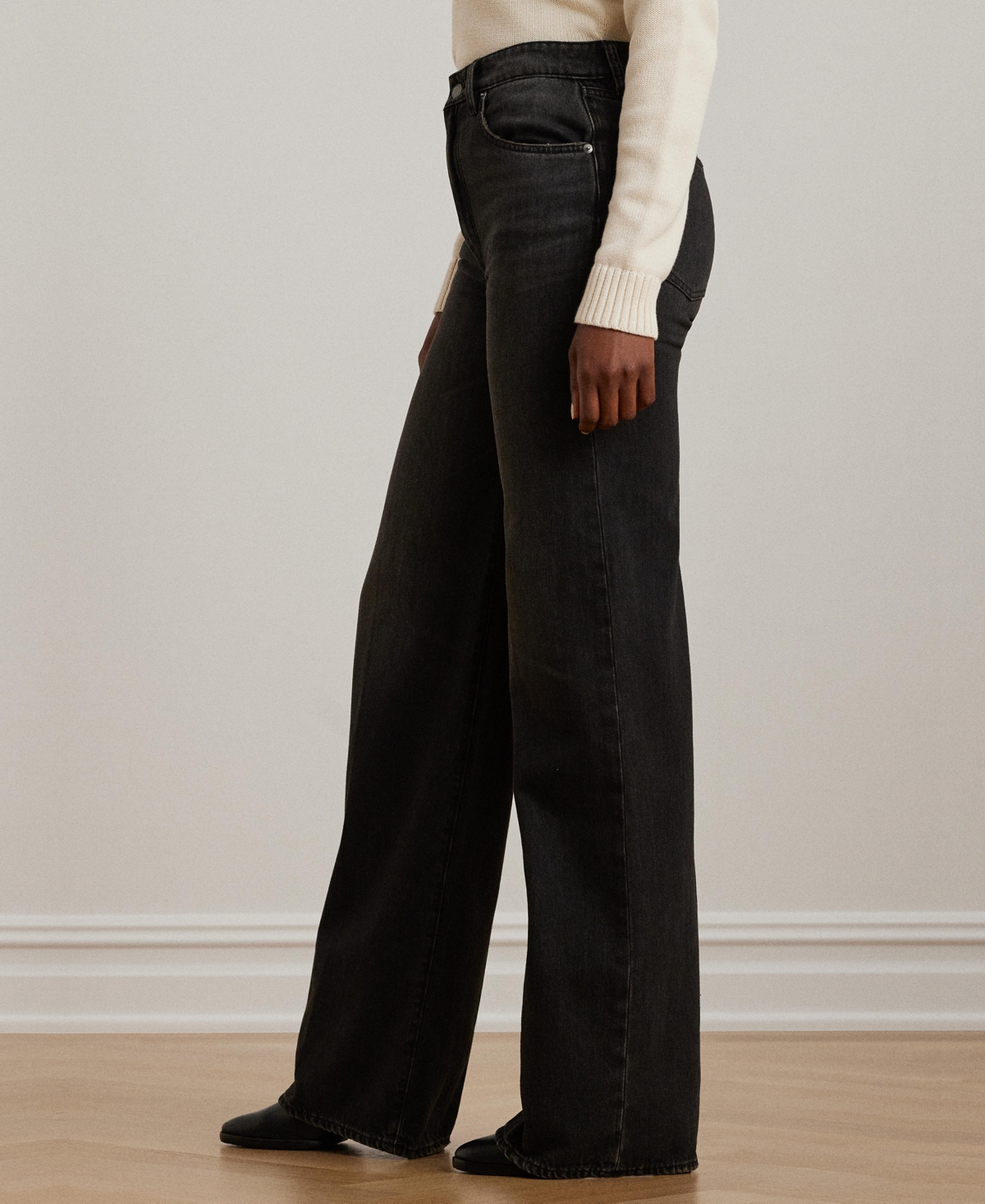 Lauren Ralph Lauren Women's Mid-Rise Wide-Leg Jeans