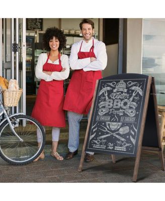 40-Inch Wooden A-Frame Sidewalk Chalkboard Sign for Wedding or Event Signage