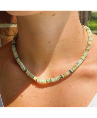 Lila Sterling Silver Mixed Gemstone Multicolor Beaded Choker Necklace