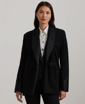 Lauren Ralph Lauren - Women's Quilted-Satin-Trim Wool-Blend Coat