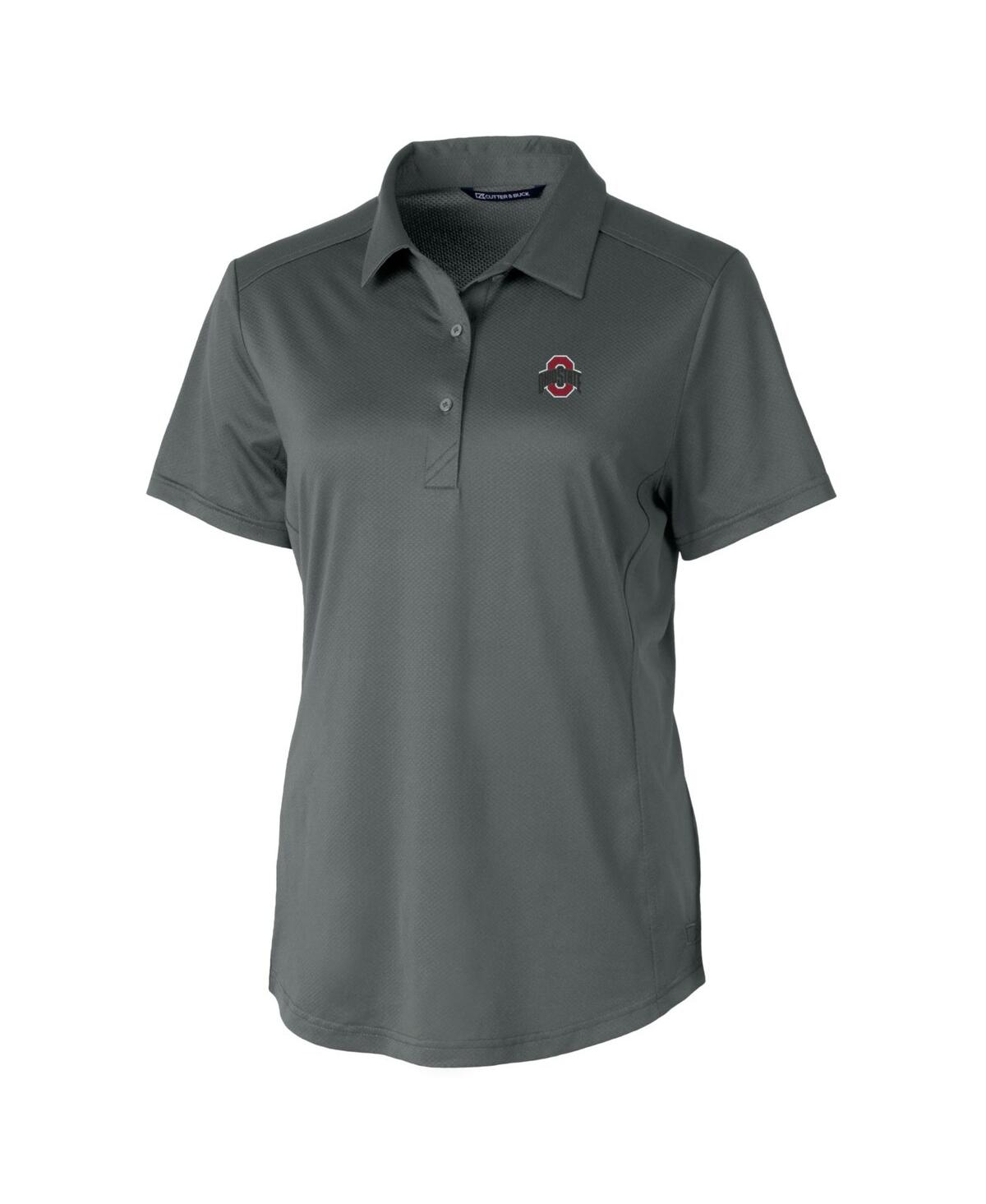 CUTTER & BUCK WOMEN'S OHIO STATE BUCKEYES PROSPECT TEXTURED STRETCH POLO 