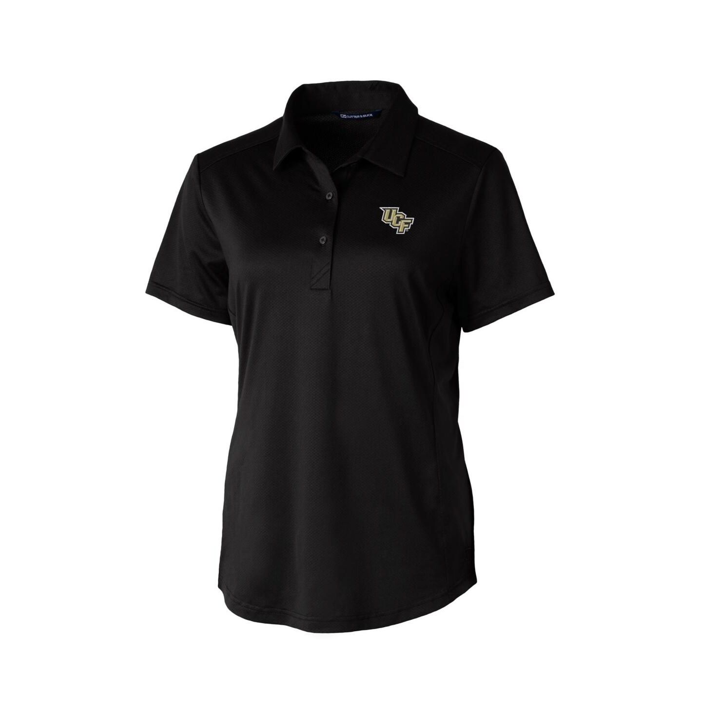 Женский топ Cutter & Buck Black UCF Knights Prospect Textured Stretch Polo — фото 3