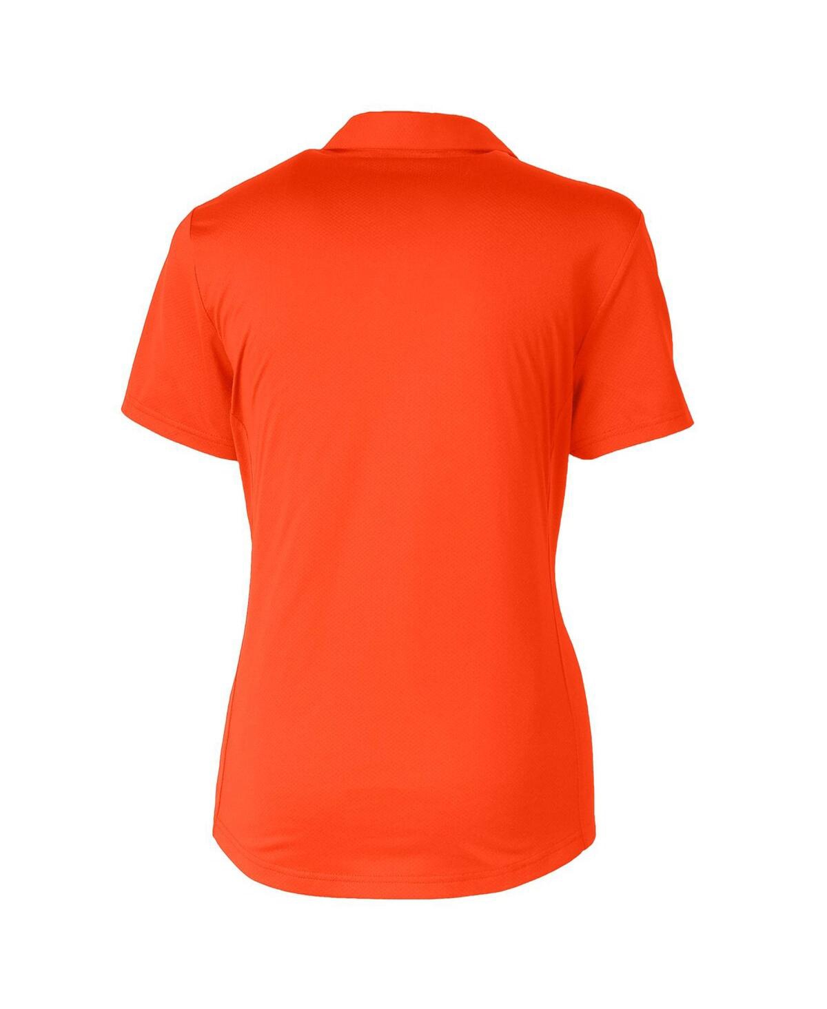Cutter & Buck Women's Orange Denver Broncos Throwback Logo Prospect Textured Stretch Polo In Orange