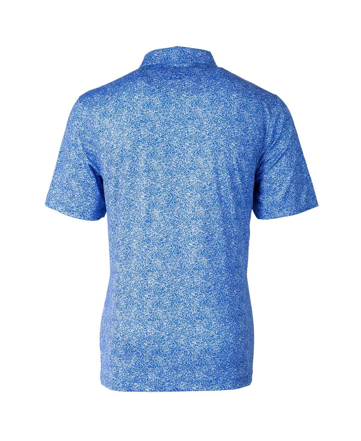 Cutter & Buck Men's Blue Denver Broncos Throwback Logo Pike Constellation Stretch Polo In Blue