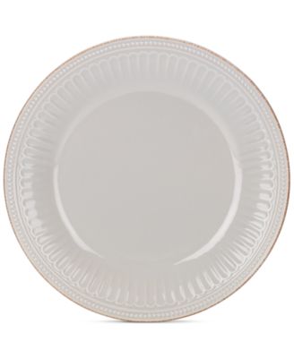 Dinnerware Stoneware French Perle Groove Dove Grey Dinner Plate, Created for Macy's 