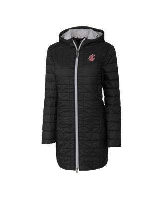 Women's Black Washington State Cougars Rainier PrimaLoft Eco Hooded Long Coat