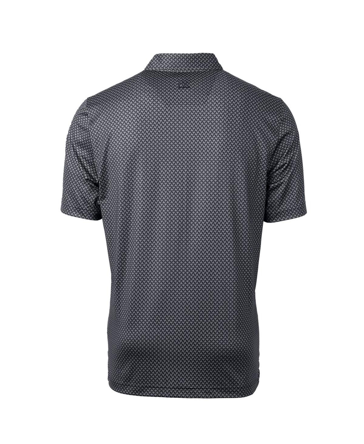 Cutter & Buck Men's Black Wyoming Cowboys Pike Banner Print Polo In Black