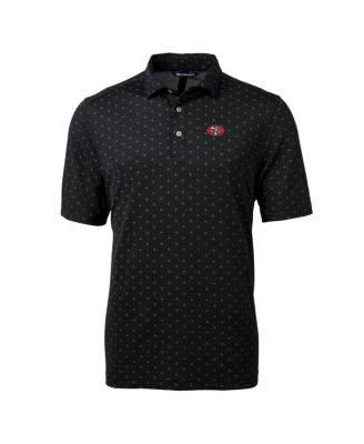 Men's Black San Francisco 49ers Throwback Logo Virtue Eco Pique Tile Polo