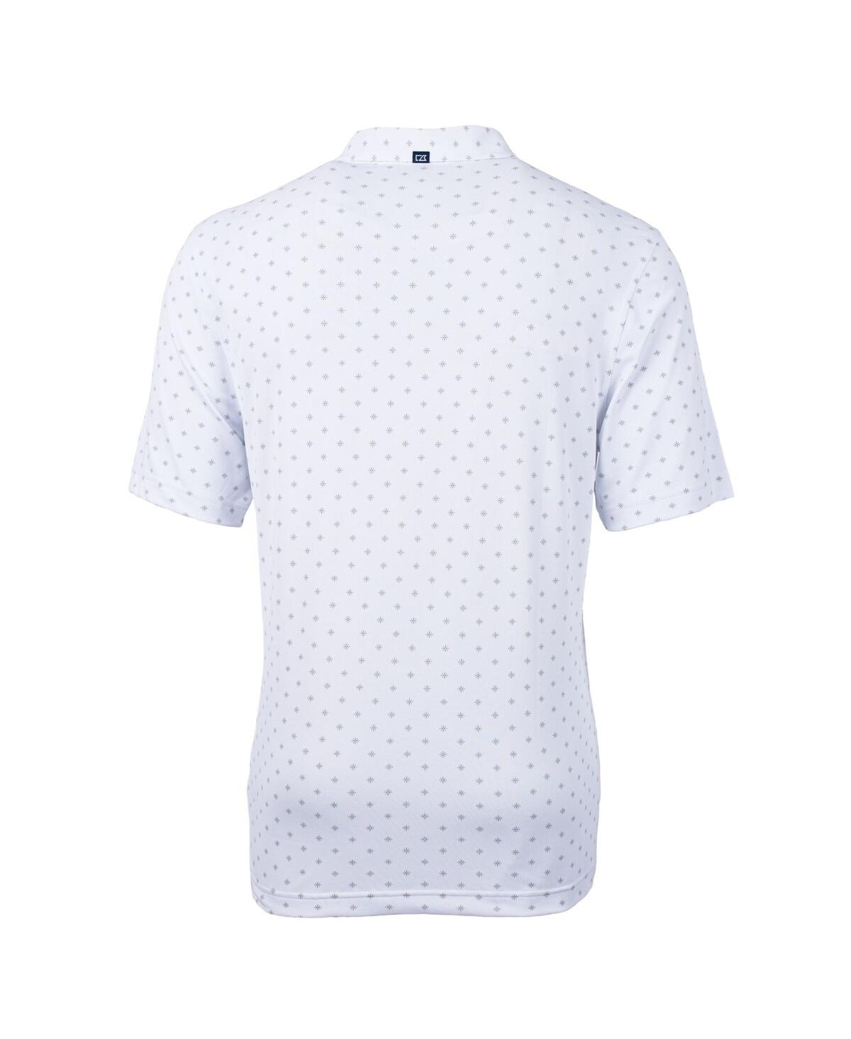 Cutter & Buck Men's Ucf Knights Citronaut Virtue Eco Pique Tile Print Polo In White