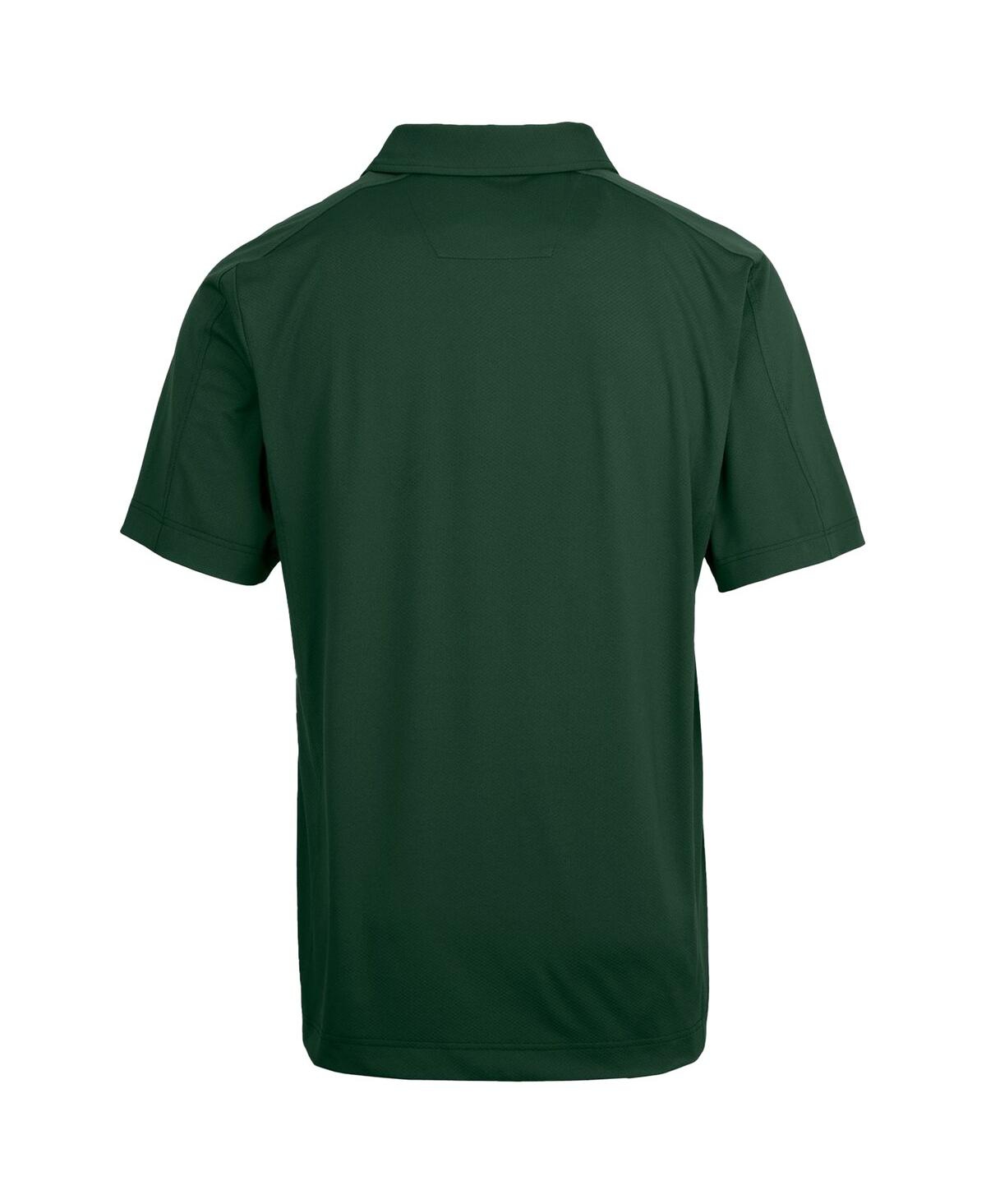 Cutter & Buck Tulane Wave Primary Team Logo Prospect Textured Stretch Polo In Green