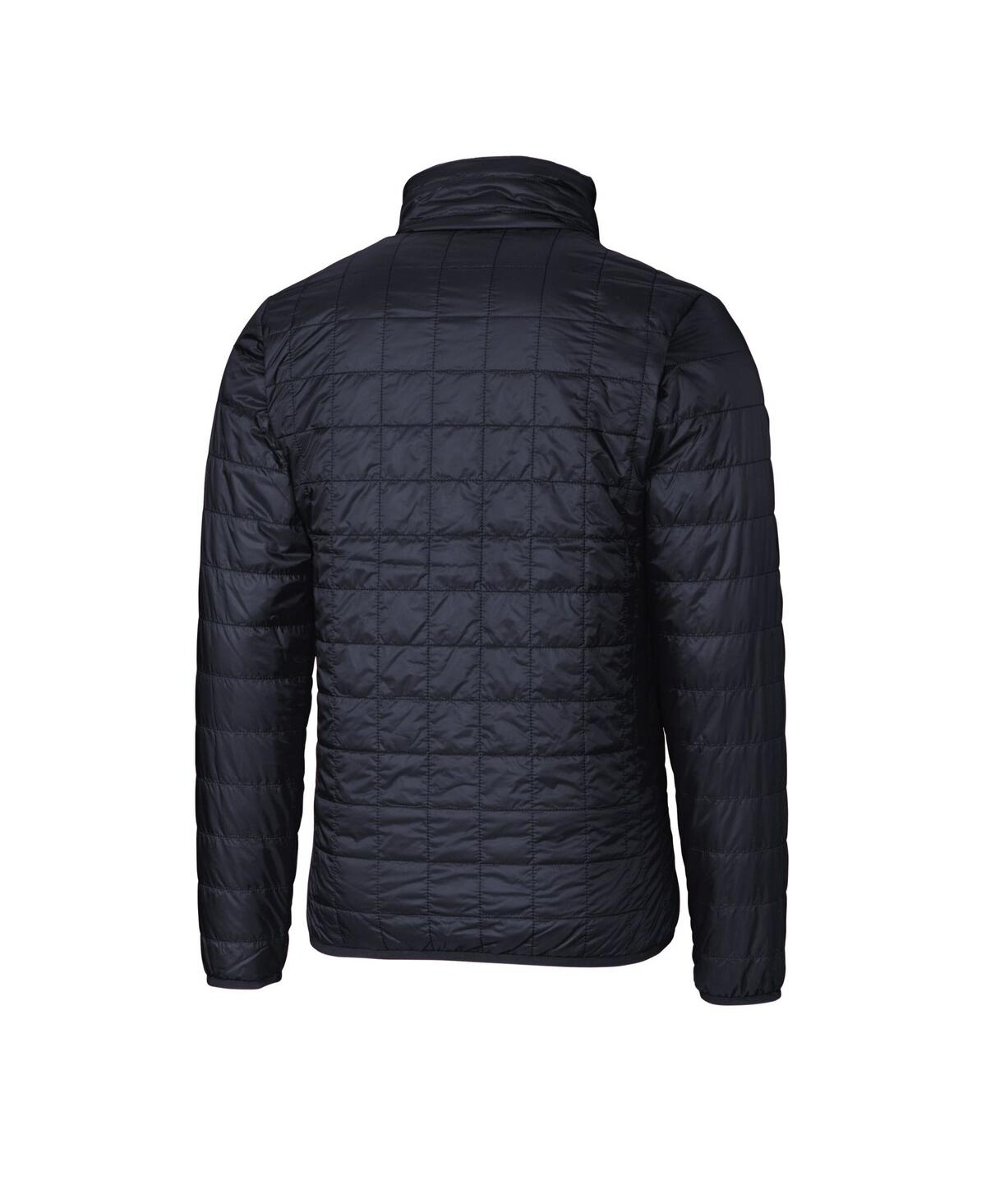 Cutter & Buck Men's Navy Notre Dame Fighting Irish Alumni Logo Rainier Primaloft Eco Insulated Full-zip Puffer Ves In Navy