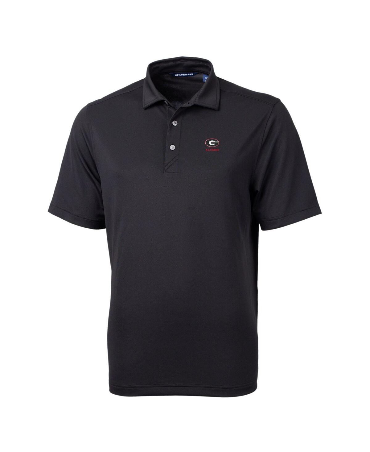 Cutter & Buck Men's Georgia Bulldogs Alumni Logo Virtue Eco Pique Polo In Black