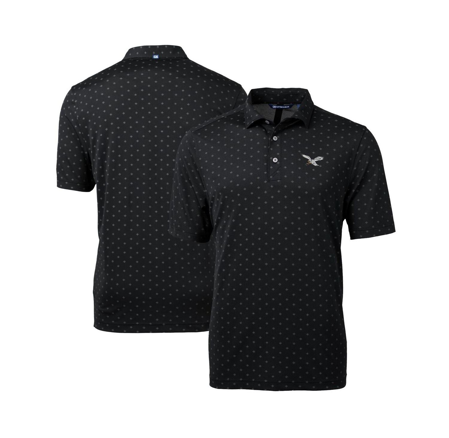 Men's Black Philadelphia Eagles Virtue Eco Pique Tile Print Polo