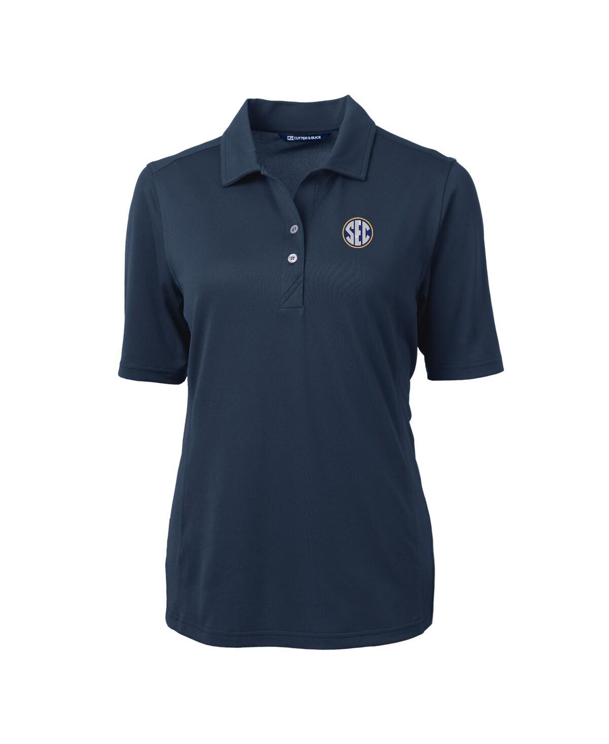 CUTTER & BUCK WOMEN'S NAVY SEC GEAR DRYTEC VIRTUE ECO PIQUE POLO 