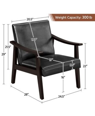 Modern Accent Chair Mid-Century Upholstered Armchair