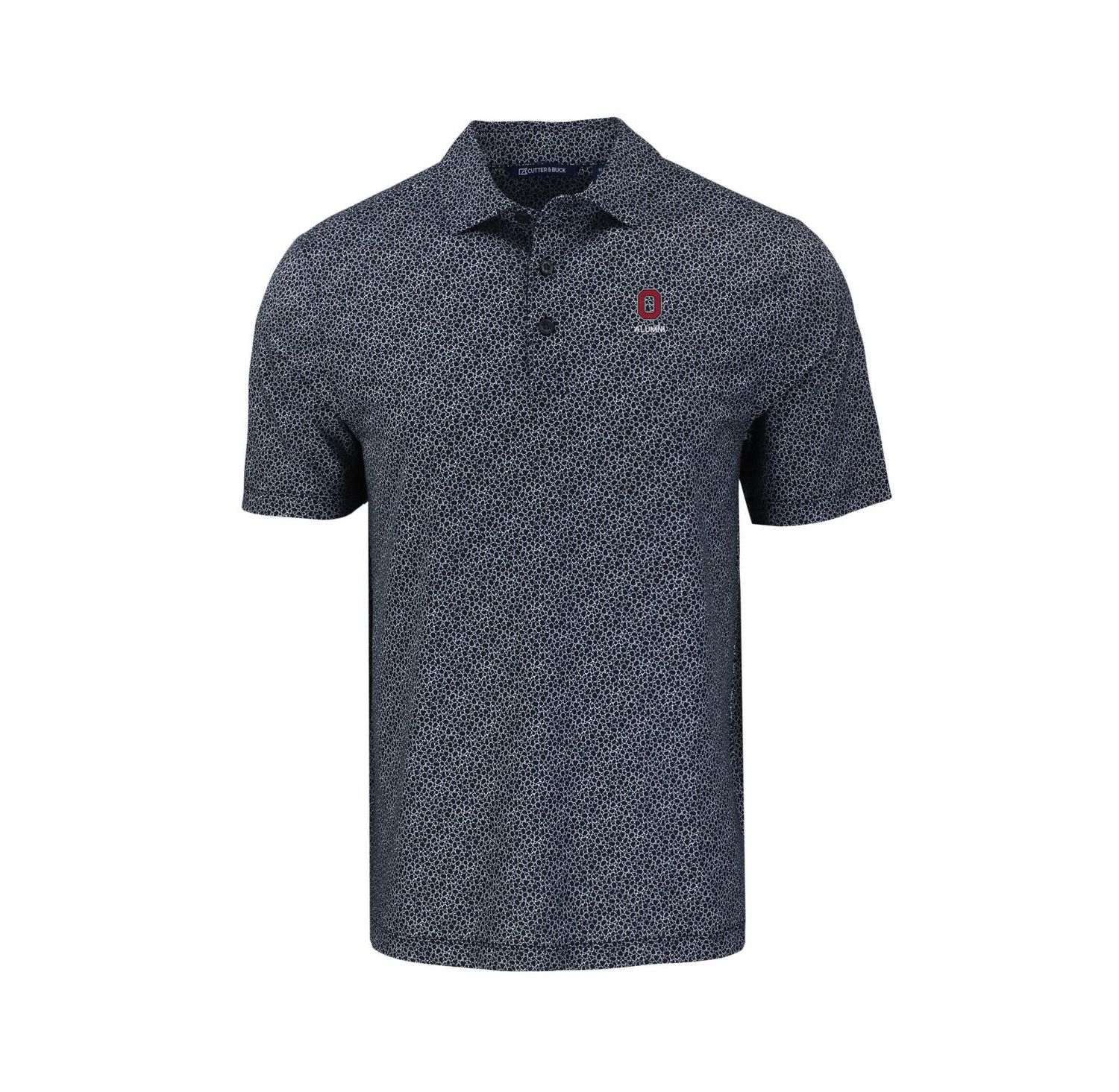 Men's Black Ohio State Buckeyes Pike Eco Pebble Print Stretch Polo