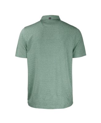 Men's Heather Green New York Jets Primary Logo Forge Eco Heather Stripe Stretch Polo