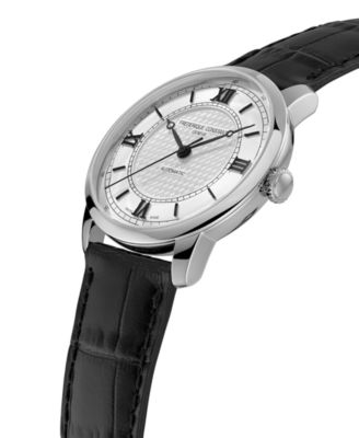 Men's Swiss Automatic Classics Premiere Black Leather Strap Watch 39mm