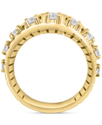 EFFY&reg; Diamond Openwork Concave Statement Ring (3/4 ct. t.w.) in 14k Gold