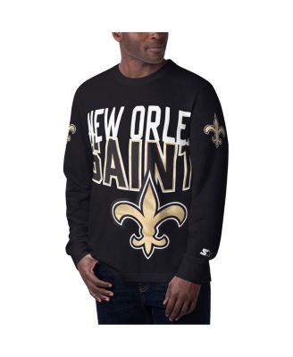 Men's Black New Orleans Saints Clutch Hit Long Sleeve T-Shirt