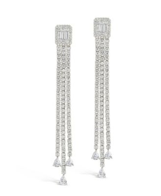 Naomi Cubic Zirconia Dangle Stud Earrings