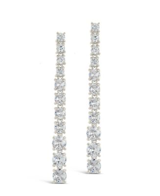 Natasha Cubic Zirconia Drop Stud Earrings
