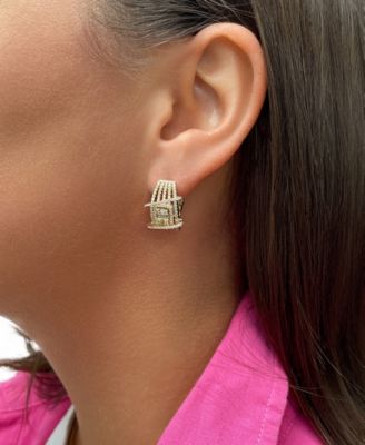 Leigh Cubic Zirconia Statement Hoop Earrings