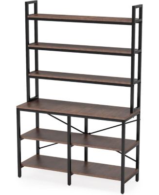 Tribesigns 6-Tier Bookshelf, Industrial Bookcase with Open Shelf, 6 ...