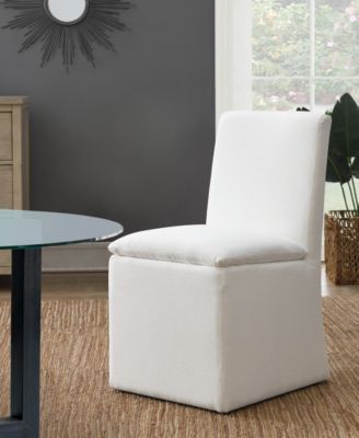 36" Wood Mara Stain-Resistant Fabric Dining Chair