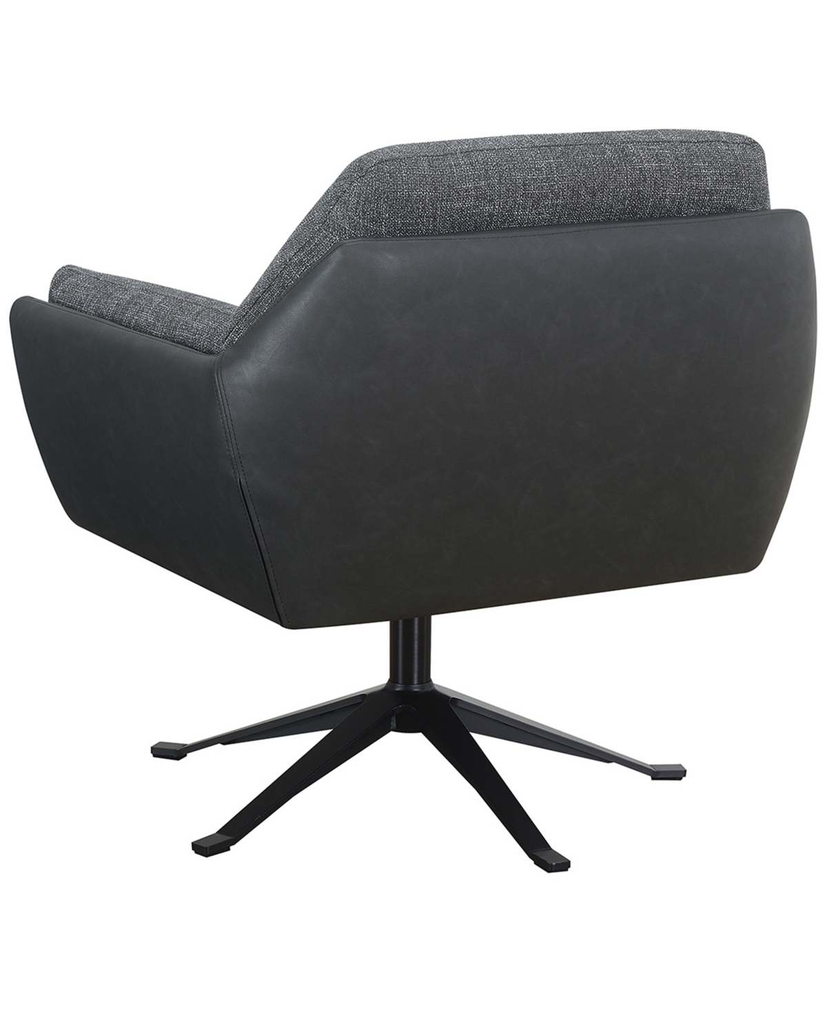 Abbyson Living Ace 32" Wood Two-toned Swivel Accent Chair In Gray