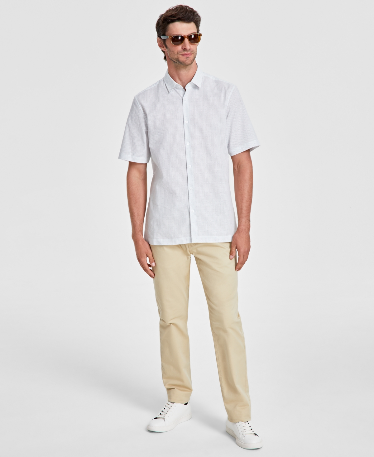 Alfani Men's Lenny Maze Short-Sleeve Shirt, Created for Macy's