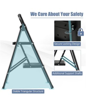 Wide Anti-Slip Pedal 2-Step Ladder