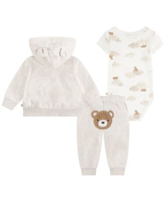Baby Boys Jacket, Bodysuit and Pants, 3-Piece Set