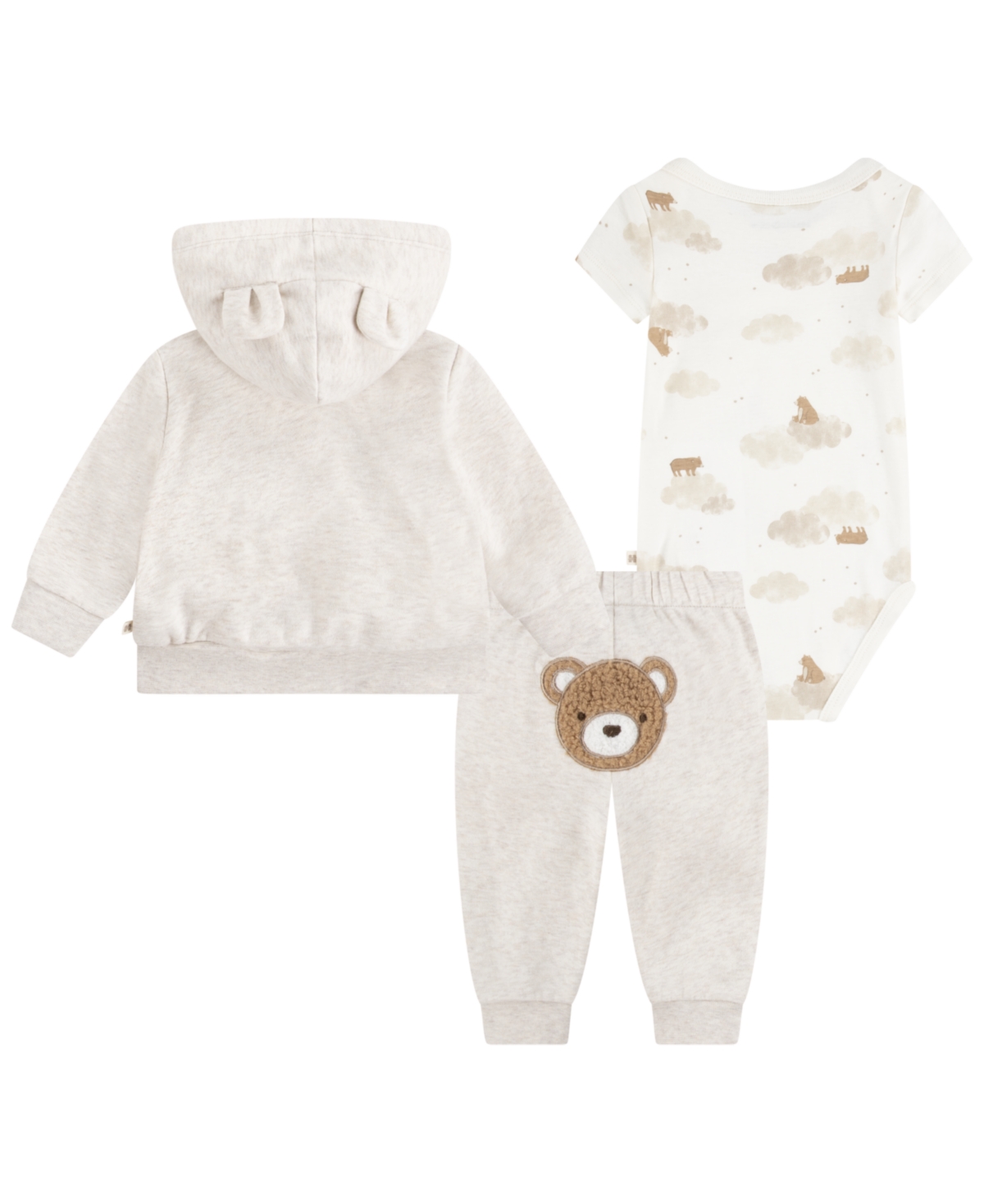 Huggies Baby Boys Jacket, Bodysuit And Pants, 3-piece Set In White