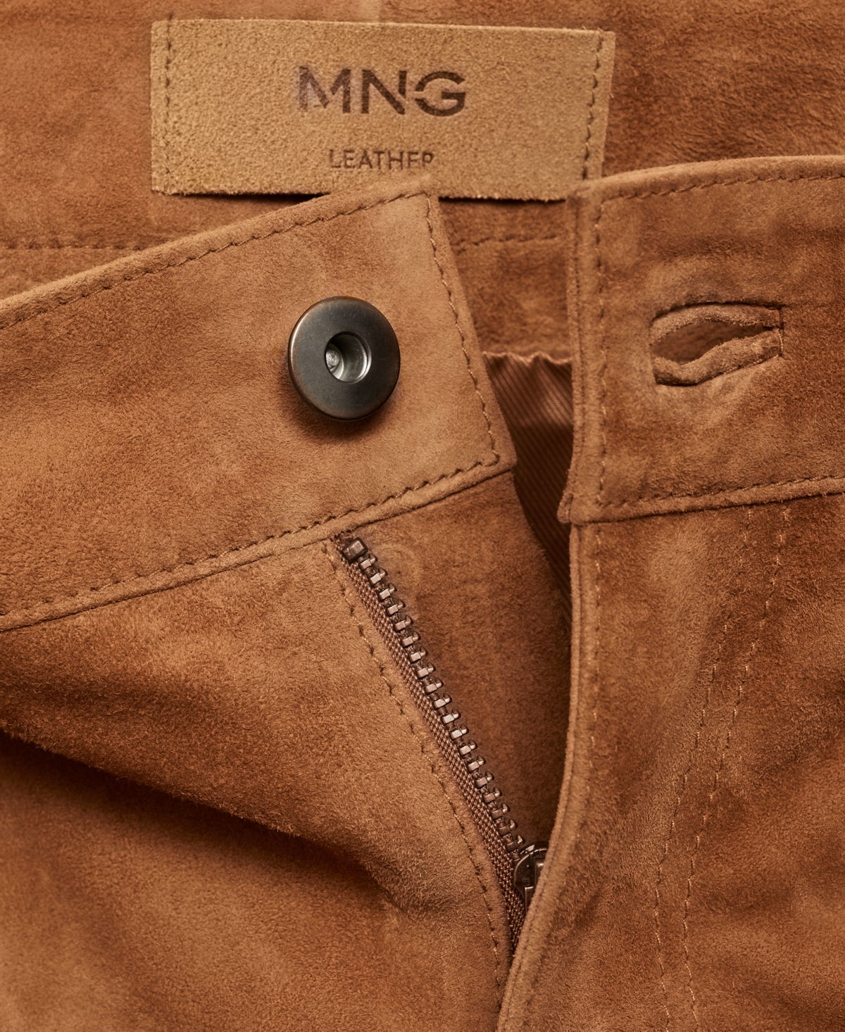 Mango Women's Straight-Fit Leather Pants