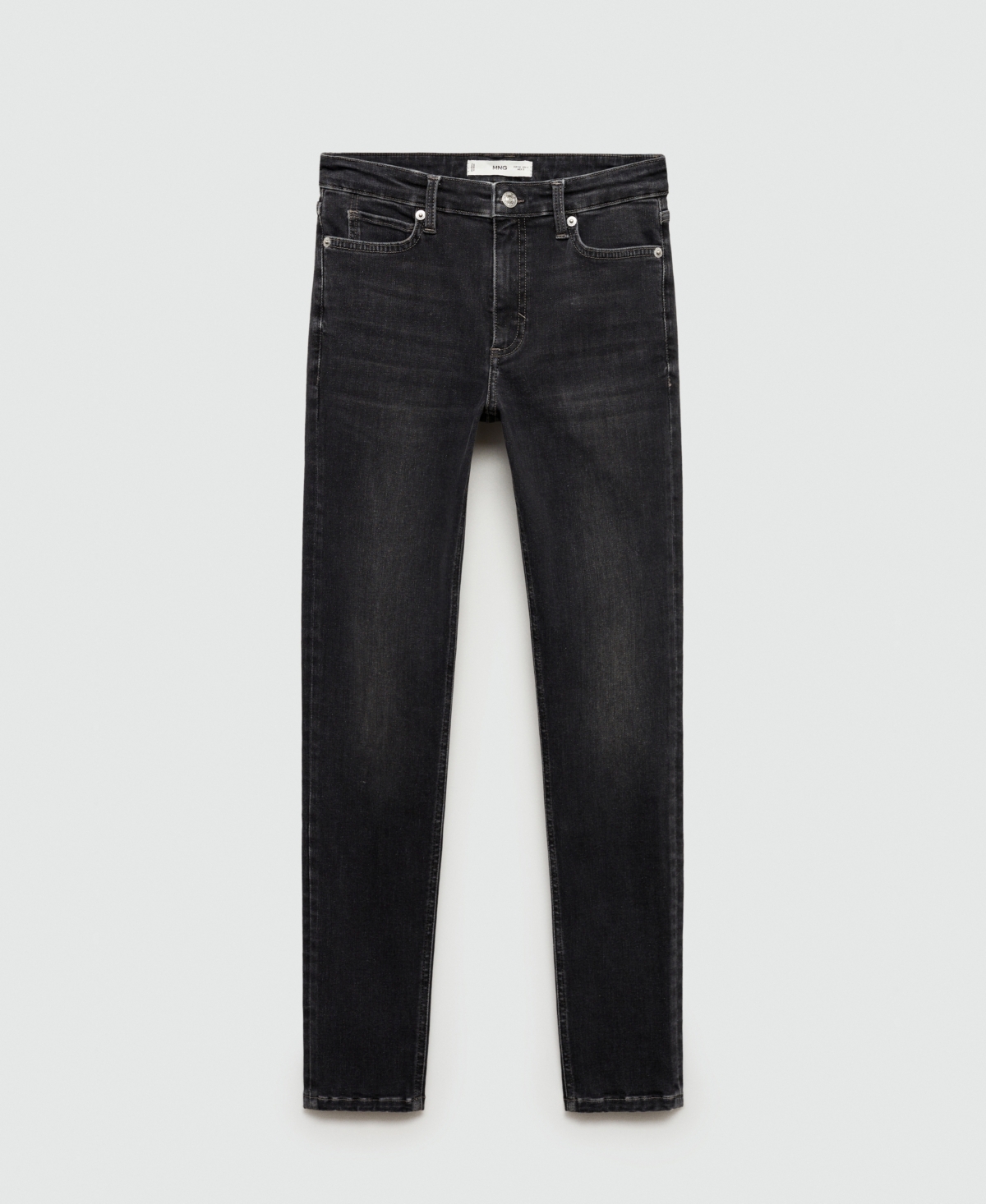 Shop Mango Women's Newisa Medium-rise Skinny Jeans In Open Gray