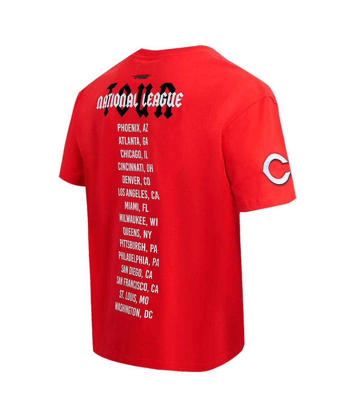 Pro Standard Men's Red Cincinnati Reds Oversized City Tour T-shirt In Red