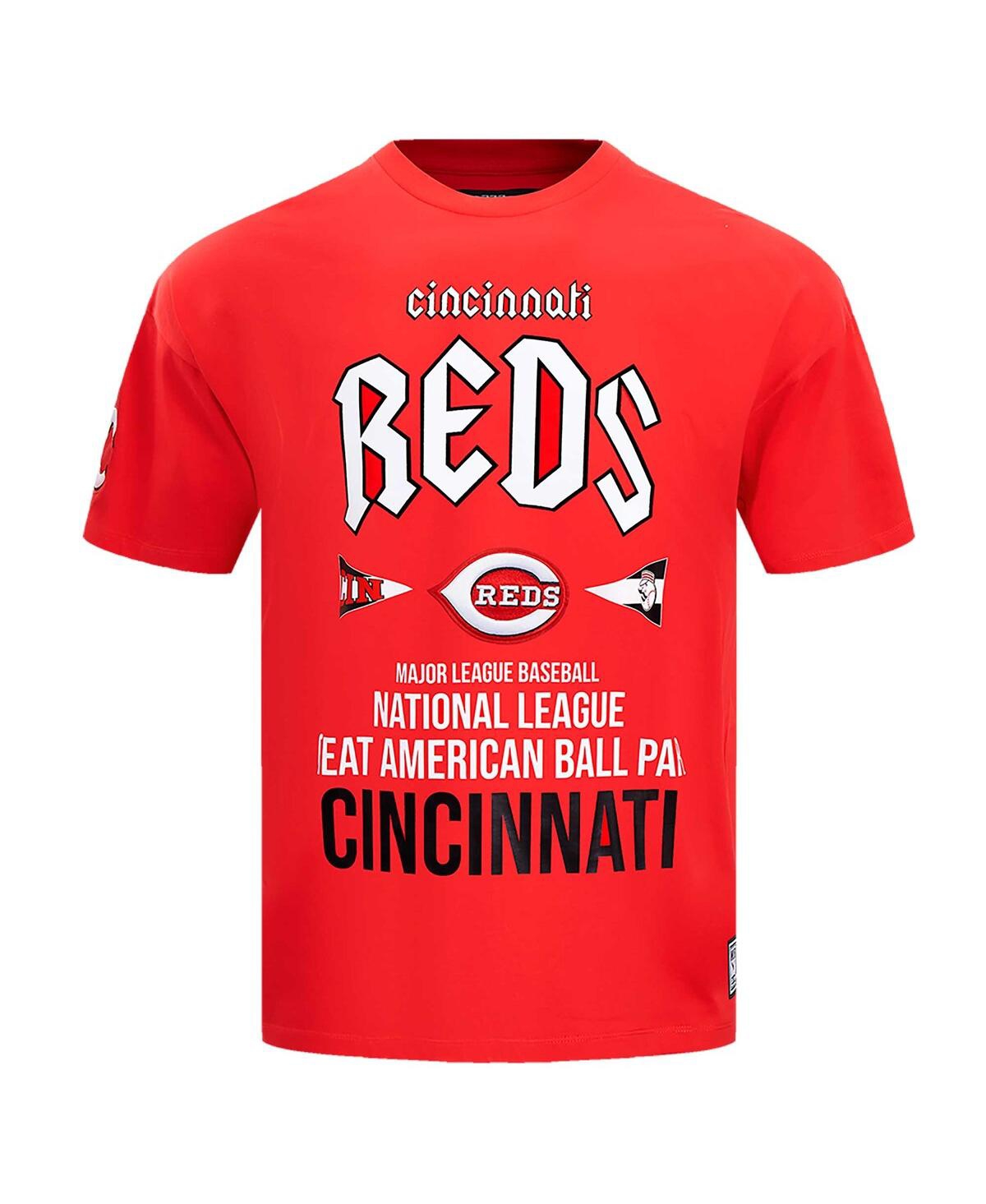 Pro Standard Men's Red Cincinnati Reds Oversized City Tour T-shirt In Red