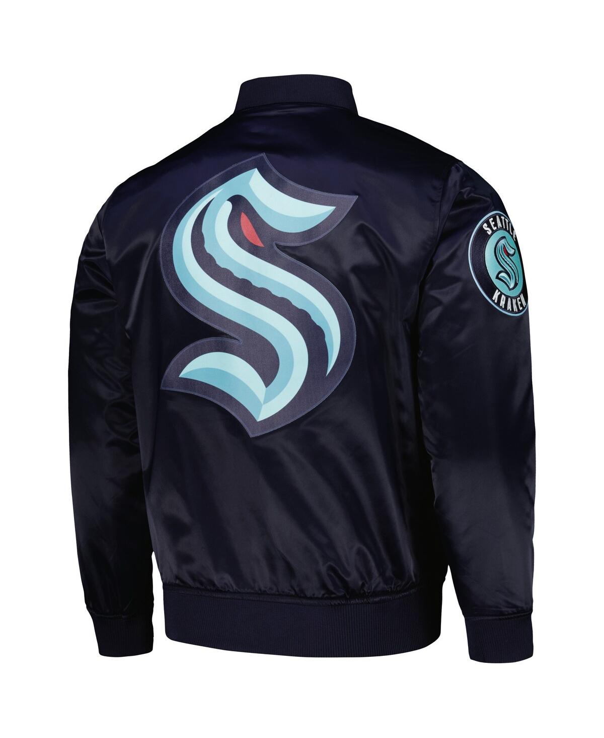 Pro Standard Men's Deep Sea Blue Seattle Kraken Classic Satin Full-Snap Jacket