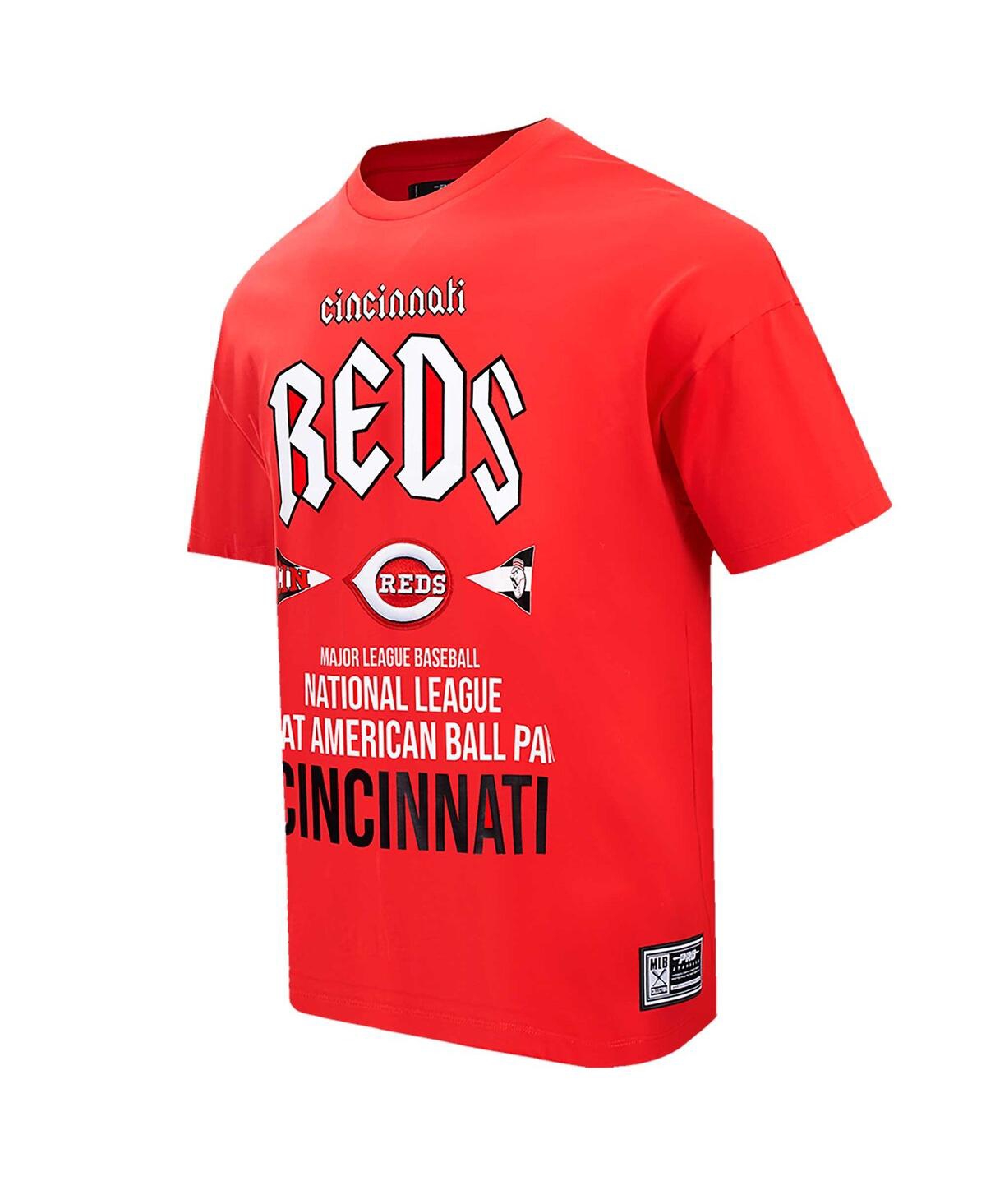 Pro Standard Men's Red Cincinnati Reds Oversized City Tour T-shirt In Red