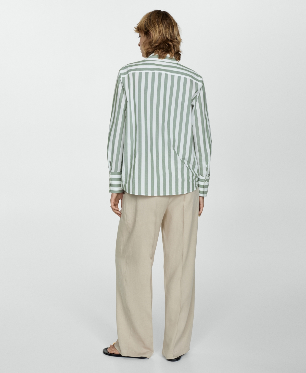 Mango Women's Cotton Striped Shirt