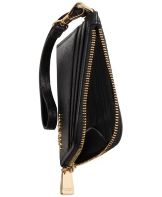 Devin Saffiano Leather Coin Card Case Wristlet