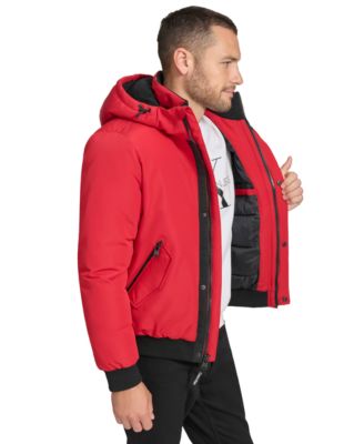 Men's Arctic Faille Parka Bomber with Sherpa lined Hood