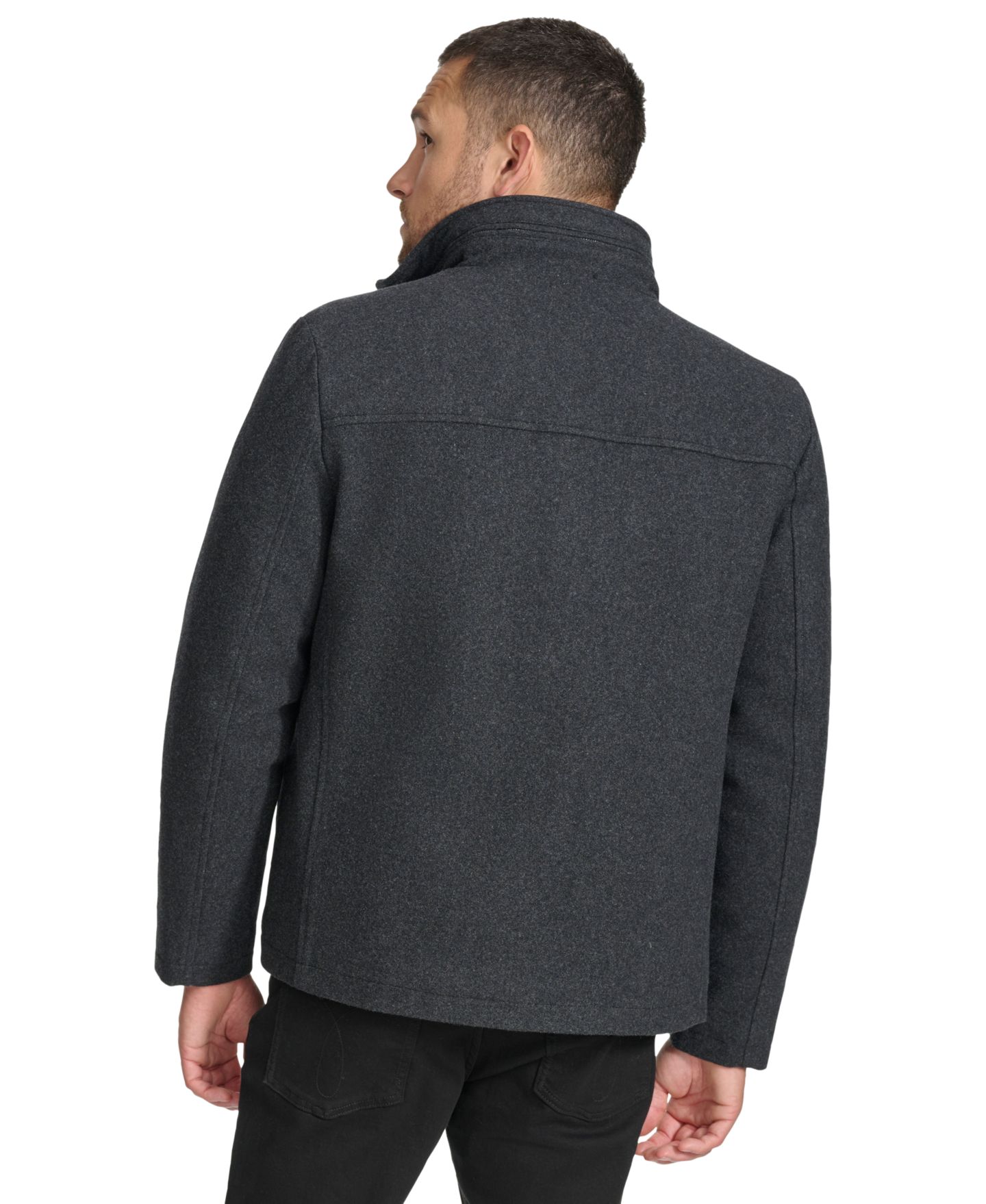 Мужская куртка Calvin Klein Hipster Full-Zip Jacket with Zip-Out Hood, цвет: Тёмный угольный — фото 2
